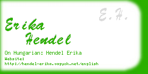 erika hendel business card
